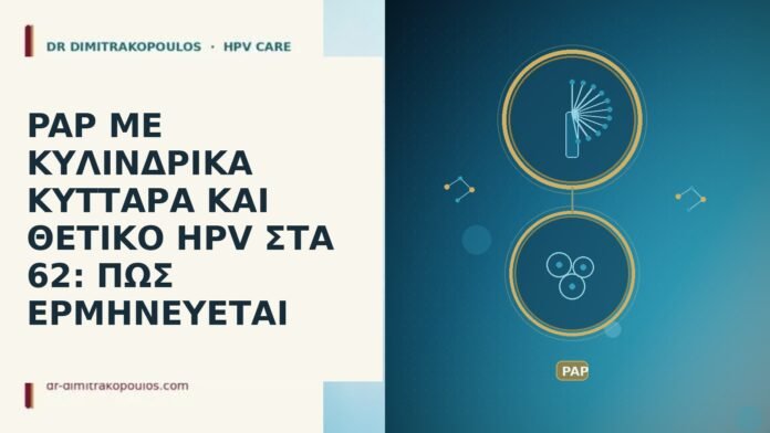 PAP ΜΕ ΚΥΛΙΝΔΡΙΚΑ ΚΥΤΤΑΡΑ ΚΑΙ ΘΕΤΙΚΟ HPV ΣΤΑ 62: ΠΩΣ ΕΡΜΗΝΕΥΕΤΑΙ PAP ΜΕ ΚΥΛΙΝΔΡΙΚΑ ΚΥΤΤΑΡΑ ΚΑΙ ΘΕΤΙΚΟ HPV ΣΤΑ 62: ΠΩΣ