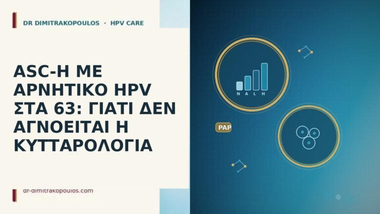 ASC-H ΜΕ ΑΡΝΗΤΙΚΟ HPV ΣΤΑ 63: ΓΙΑΤΙ ΔΕΝ ΑΓΝΟΕΙΤΑΙ Η