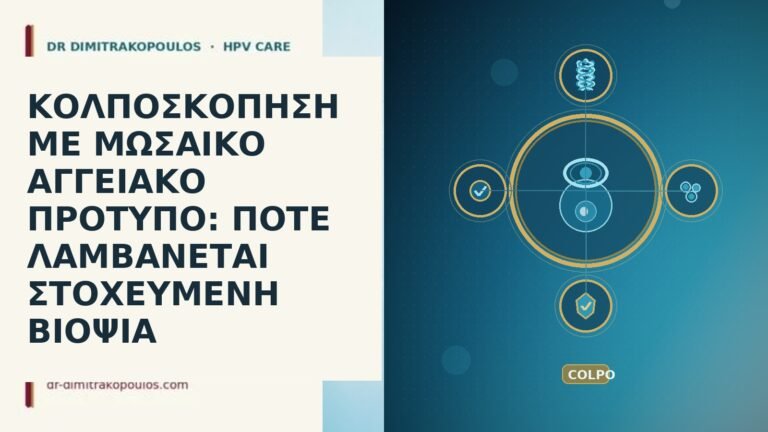 ΚΟΛΠΟΣΚΟΠΗΣΗ ΜΕ ΜΩΣΑΙΚΟ ΑΓΓΕΙΑΚΟ ΠΡΟΤΥΠΟ: ΠΟΤΕ ΛΑΜΒΑΝΕΤΑΙ ΣΤΟΧΕΥΜΕΝΗ ΒΙΟΨΙΑ
