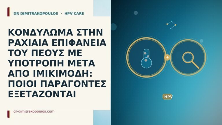 ΚΟΝΔΥΛΩΜΑ ΣΤΗΝ ΡΑΧΙΑΙΑ ΕΠΙΦΑΝΕΙΑ ΤΟΥ ΠΕΟΥΣ ΜΕ ΥΠΟΤΡΟΠΗ ΜΕΤΑ ΑΠΟ