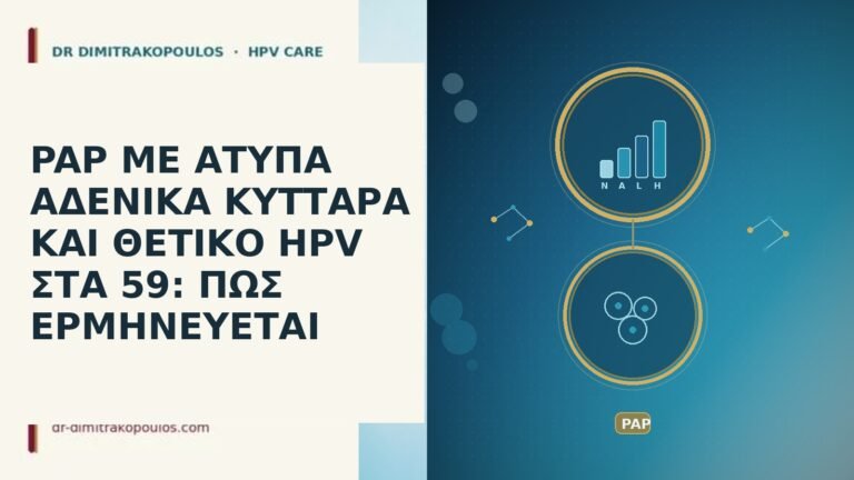 PAP ΜΕ ΑΤΥΠΑ ΑΔΕΝΙΚΑ ΚΥΤΤΑΡΑ ΚΑΙ ΘΕΤΙΚΟ HPV ΣΤΑ 59: