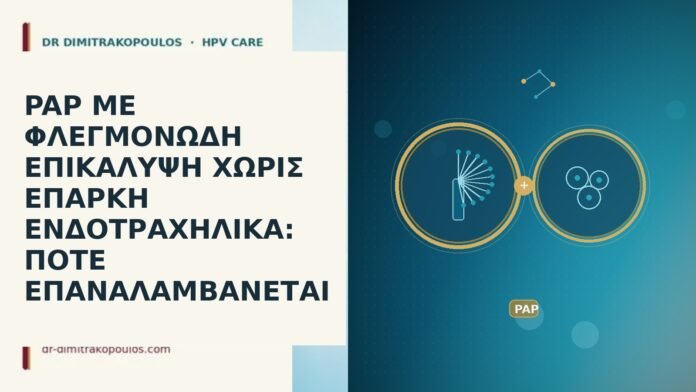 PAP ΜΕ ΦΛΕΓΜΟΝΩΔΗ ΕΠΙΚΑΛΥΨΗ ΧΩΡΙΣ ΕΠΑΡΚΗ ΕΝΔΟΤΡΑΧΗΛΙΚΑ: ΠΟΤΕ ΕΠΑΝΑΛΑΜΒΑΝΕΤΑΙ PAP ΜΕ ΦΛΕΓΜΟΝΩΔΗ ΕΠΙΚΑΛΥΨΗ ΧΩΡΙΣ ΕΠΑΡΚΗ ΕΝΔΟΤΡΑΧΗΛΙΚΑ: ΠΟΤΕ ΕΠΑΝΑΛΑΜΒΑΝΕΤΑΙ
