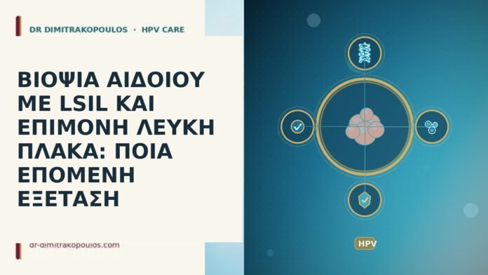 ΒΙΟΨΙΑ ΑΙΔΟΙΟΥ ΜΕ LSIL ΚΑΙ ΕΠΙΜΟΝΗ ΛΕΥΚΗ ΠΛΑΚΑ: ΠΟΙΑ ΕΠΟΜΕΝΗ ΕΞΕΤΑΣΗ ΒΙΟΨΙΑ ΑΙΔΟΙΟΥ ΜΕ LSIL ΚΑΙ ΕΠΙΜΟΝΗ ΛΕΥΚΗ ΠΛΑΚΑ: ΠΟΙΑ ΕΠΟΜΕΝΗ