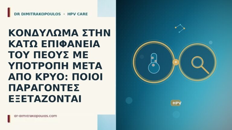 ΚΟΝΔΥΛΩΜΑ ΣΤΗΝ ΚΑΤΩ ΕΠΙΦΑΝΕΙΑ ΤΟΥ ΠΕΟΥΣ ΜΕ ΥΠΟΤΡΟΠΗ ΜΕΤΑ ΑΠΟ