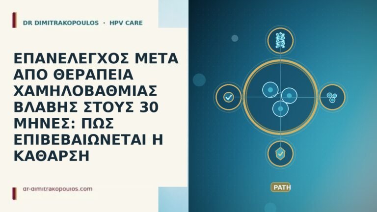ΕΠΑΝΕΛΕΓΧΟΣ ΜΕΤΑ ΑΠΟ ΘΕΡΑΠΕΙΑ ΧΑΜΗΛΟΒΑΘΜΙΑΣ ΒΛΑΒΗΣ ΣΤΟΥΣ 30 ΜΗΝΕΣ: ΠΩΣ