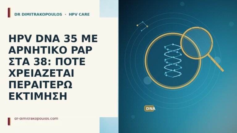 HPV DNA 35 ΜΕ ΑΡΝΗΤΙΚΟ PAP ΣΤΑ 38: ΠΟΤΕ ΧΡΕΙΑΖΕΤΑΙ
