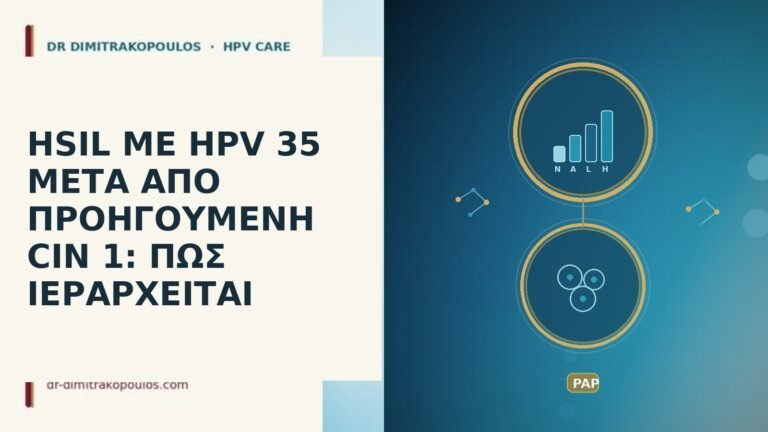 HSIL ΜΕ HPV 35 ΜΕΤΑ ΑΠΟ ΠΡΟΗΓΟΥΜΕΝΗ CIN 1: ΠΩΣ