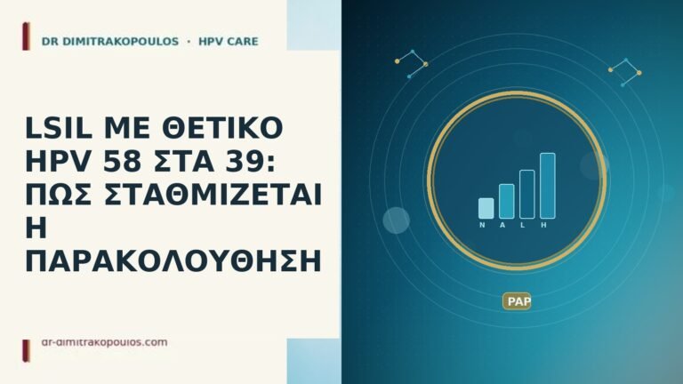 LSIL ΜΕ ΘΕΤΙΚΟ HPV 58 ΣΤΑ 39: ΠΩΣ ΣΤΑΘΜΙΖΕΤΑΙ Η