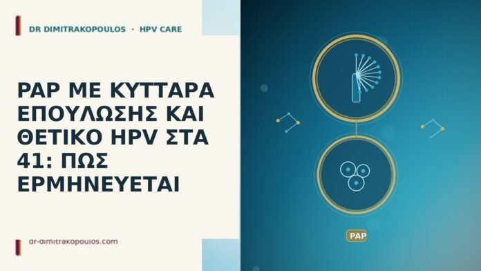 PAP ΜΕ ΚΥΤΤΑΡΑ ΕΠΟΥΛΩΣΗΣ ΚΑΙ ΘΕΤΙΚΟ HPV ΣΤΑ 41: ΠΩΣ ΕΡΜΗΝΕΥΕΤΑΙ PAP ΜΕ ΚΥΤΤΑΡΑ ΕΠΟΥΛΩΣΗΣ ΚΑΙ ΘΕΤΙΚΟ HPV ΣΤΑ 41: ΠΩΣ