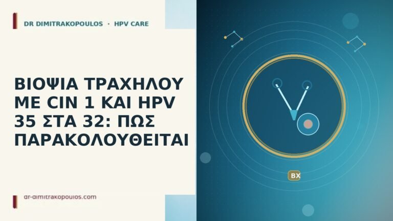 ΒΙΟΨΙΑ ΤΡΑΧΗΛΟΥ ΜΕ CIN 1 ΚΑΙ HPV 35 ΣΤΑ 32: