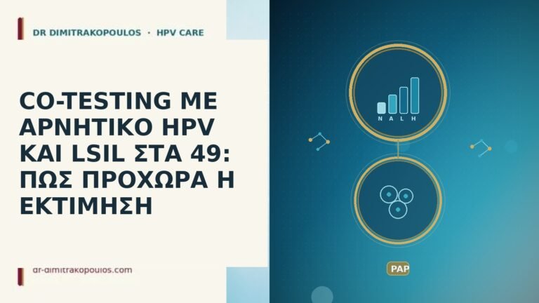 CO-TESTING ΜΕ ΑΡΝΗΤΙΚΟ HPV ΚΑΙ LSIL ΣΤΑ 49: ΠΩΣ ΠΡΟΧΩΡΑ
