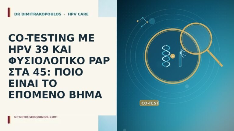 CO-TESTING ΜΕ HPV 39 ΚΑΙ ΦΥΣΙΟΛΟΓΙΚΟ PAP ΣΤΑ 45: ΠΟΙΟ