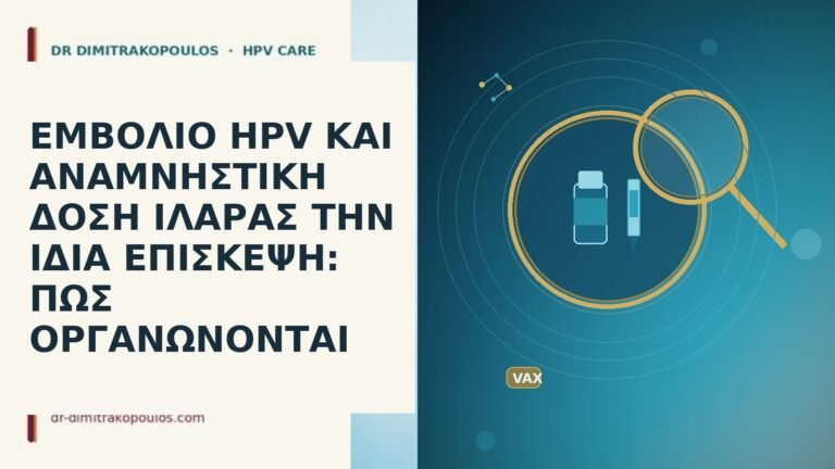 ΕΜΒΟΛΙΟ HPV ΚΑΙ ΑΝΑΜΝΗΣΤΙΚΗ ΔΟΣΗ ΙΛΑΡΑΣ ΤΗΝ ΙΔΙΑ ΕΠΙΣΚΕΨΗ: ΠΩΣ
