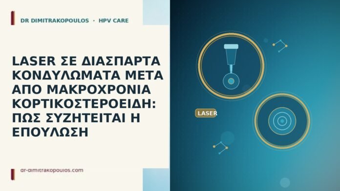 LASER ΣΕ ΔΙΑΣΠΑΡΤΑ ΚΟΝΔΥΛΩΜΑΤΑ ΜΕΤΑ ΑΠΟ ΜΑΚΡΟΧΡΟΝΙΑ ΚΟΡΤΙΚΟΣΤΕΡΟΕΙΔΗ: ΠΩΣ ΣΥΖΗΤΕΙΤΑΙ Η ΕΠΟΥΛΩΣΗ LASER ΣΕ ΔΙΑΣΠΑΡΤΑ ΚΟΝΔΥΛΩΜΑΤΑ ΜΕΤΑ ΑΠΟ ΜΑΚΡΟΧΡΟΝΙΑ ΚΟΡΤΙΚΟΣΤΕΡΟΕΙΔΗ: ΠΩΣ ΣΥΖΗΤΕΙΤΑΙ