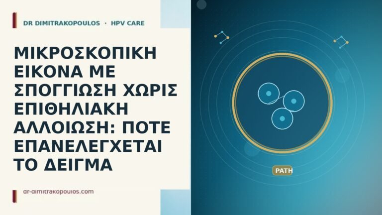 ΜΙΚΡΟΣΚΟΠΙΚΗ ΕΙΚΟΝΑ ΜΕ ΣΠΟΓΓΙΩΣΗ ΧΩΡΙΣ ΕΠΙΘΗΛΙΑΚΗ ΑΛΛΟΙΩΣΗ: ΠΟΤΕ ΕΠΑΝΕΛΕΓΧΕΤΑΙ ΤΟ