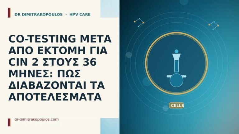 CO-TESTING ΜΕΤΑ ΑΠΟ ΕΚΤΟΜΗ ΓΙΑ CIN 2 ΣΤΟΥΣ 36 ΜΗΝΕΣ: