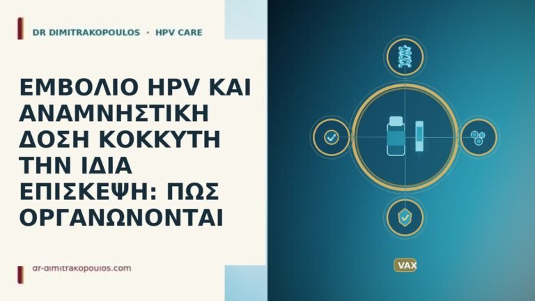 ΕΜΒΟΛΙΟ HPV ΚΑΙ ΑΝΑΜΝΗΣΤΙΚΗ ΔΟΣΗ ΚΟΚΚΥΤΗ ΤΗΝ ΙΔΙΑ ΕΠΙΣΚΕΨΗ: ΠΩΣ
