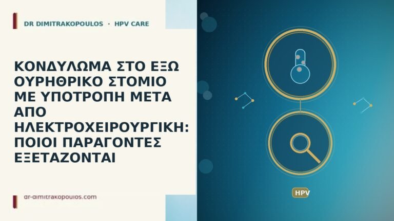 ΚΟΝΔΥΛΩΜΑ ΣΤΟ ΕΞΩ ΟΥΡΗΘΡΙΚΟ ΣΤΟΜΙΟ ΜΕ ΥΠΟΤΡΟΠΗ ΜΕΤΑ ΑΠΟ ΗΛΕΚΤΡΟΧΕΙΡΟΥΡΓΙΚΗ: