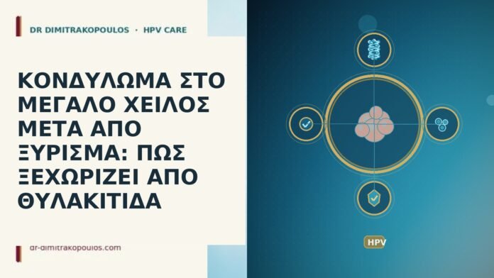 ΚΟΝΔΥΛΩΜΑ ΣΤΟ ΜΕΓΑΛΟ ΧΕΙΛΟΣ ΜΕΤΑ ΑΠΟ ΞΥΡΙΣΜΑ: ΠΩΣ ΞΕΧΩΡΙΖΕΙ ΑΠΟ