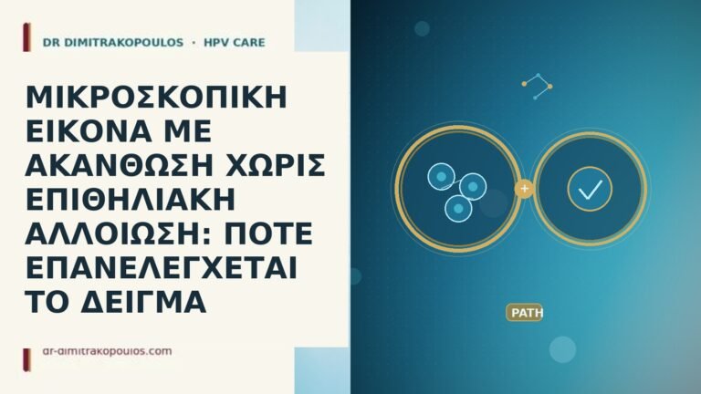 ΜΙΚΡΟΣΚΟΠΙΚΗ ΕΙΚΟΝΑ ΜΕ ΑΚΑΝΘΩΣΗ ΧΩΡΙΣ ΕΠΙΘΗΛΙΑΚΗ ΑΛΛΟΙΩΣΗ: ΠΟΤΕ ΕΠΑΝΕΛΕΓΧΕΤΑΙ ΤΟ