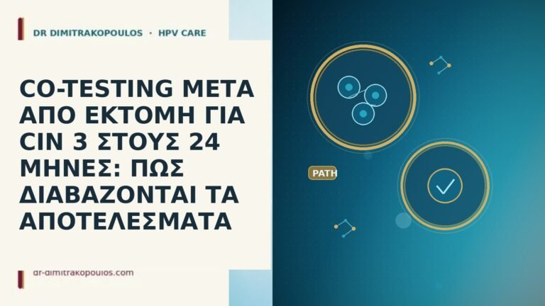 CO-TESTING ΜΕΤΑ ΑΠΟ ΕΚΤΟΜΗ ΓΙΑ CIN 3 ΣΤΟΥΣ 24 ΜΗΝΕΣ: