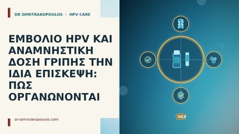 ΕΜΒΟΛΙΟ HPV ΚΑΙ ΑΝΑΜΝΗΣΤΙΚΗ ΔΟΣΗ ΓΡΙΠΗΣ ΤΗΝ ΙΔΙΑ ΕΠΙΣΚΕΨΗ: ΠΩΣ