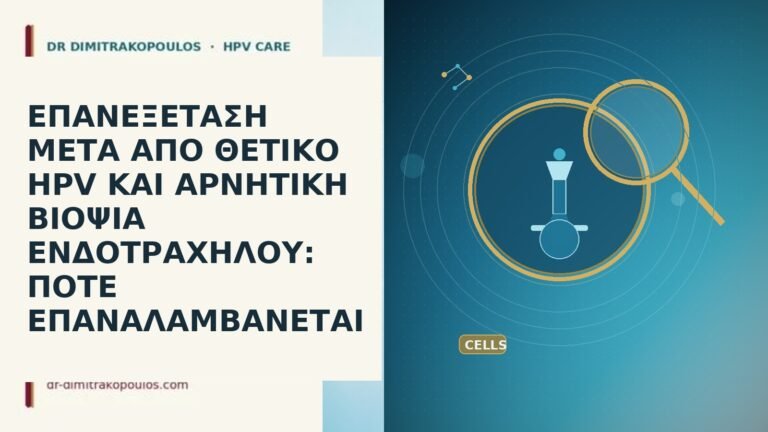 ΕΠΑΝΕΞΕΤΑΣΗ ΜΕΤΑ ΑΠΟ ΘΕΤΙΚΟ HPV ΚΑΙ ΑΡΝΗΤΙΚΗ ΒΙΟΨΙΑ ΕΝΔΟΤΡΑΧΗΛΟΥ: ΠΟΤΕ