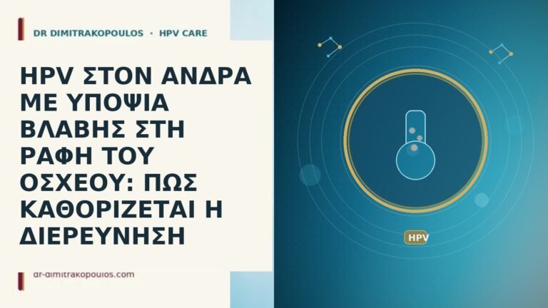 HPV ΣΤΟΝ ΑΝΔΡΑ ΜΕ ΥΠΟΨΙΑ ΒΛΑΒΗΣ ΣΤΗ ΡΑΦΗ ΤΟΥ ΟΣΧΕΟΥ: