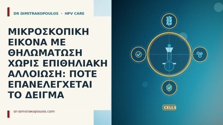 ΜΙΚΡΟΣΚΟΠΙΚΗ ΕΙΚΟΝΑ ΜΕ ΘΗΛΩΜΑΤΩΣΗ ΧΩΡΙΣ ΕΠΙΘΗΛΙΑΚΗ ΑΛΛΟΙΩΣΗ: ΠΟΤΕ ΕΠΑΝΕΛΕΓΧΕΤΑΙ ΤΟ