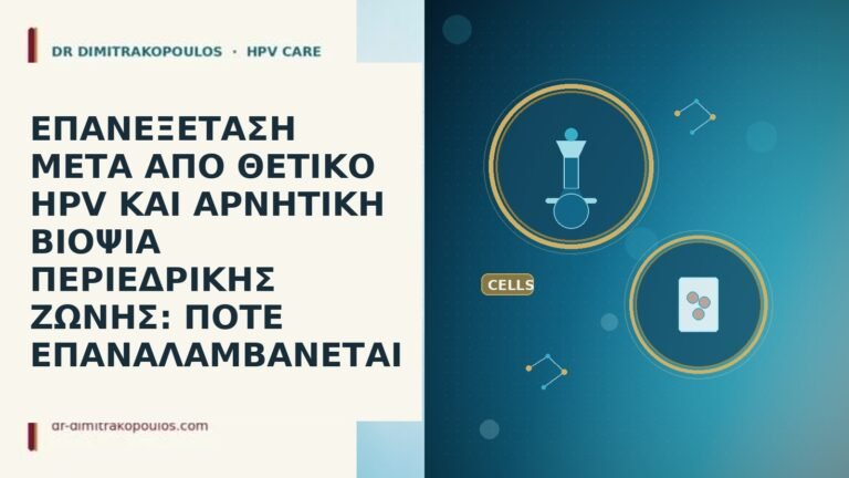 ΕΠΑΝΕΞΕΤΑΣΗ ΜΕΤΑ ΑΠΟ ΘΕΤΙΚΟ HPV ΚΑΙ ΑΡΝΗΤΙΚΗ ΒΙΟΨΙΑ ΠΕΡΙΕΔΡΙΚΗΣ ΖΩΝΗΣ: