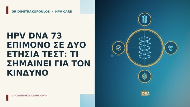 HPV DNA 73 ΕΠΙΜΟΝΟ ΣΕ ΔΥΟ ΕΤΗΣΙΑ ΤΕΣΤ: ΤΙ ΣΗΜΑΙΝΕΙ
