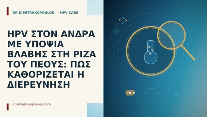 HPV ΣΤΟΝ ΑΝΔΡΑ ΜΕ ΥΠΟΨΙΑ ΒΛΑΒΗΣ ΣΤΗ ΡΙΖΑ ΤΟΥ ΠΕΟΥΣ: