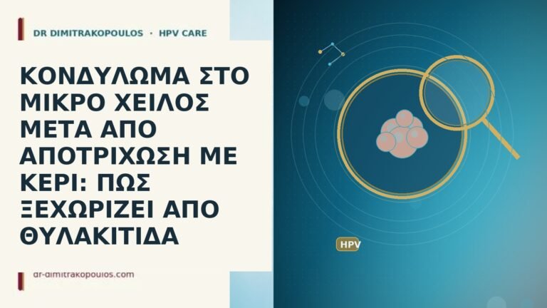 ΚΟΝΔΥΛΩΜΑ ΣΤΟ ΜΙΚΡΟ ΧΕΙΛΟΣ ΜΕΤΑ ΑΠΟ ΑΠΟΤΡΙΧΩΣΗ ΜΕ ΚΕΡΙ: ΠΩΣ