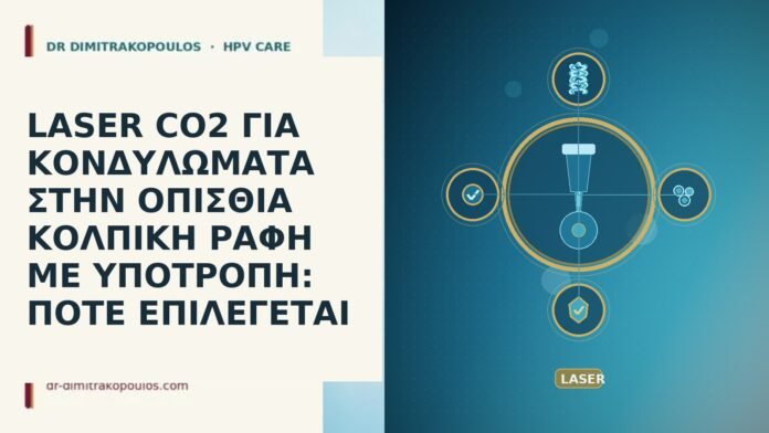LASER CO2 ΓΙΑ ΚΟΝΔΥΛΩΜΑΤΑ ΣΤΗΝ ΟΠΙΣΘΙΑ ΚΟΛΠΙΚΗ ΡΑΦΗ ΜΕ ΥΠΟΤΡΟΠΗ: