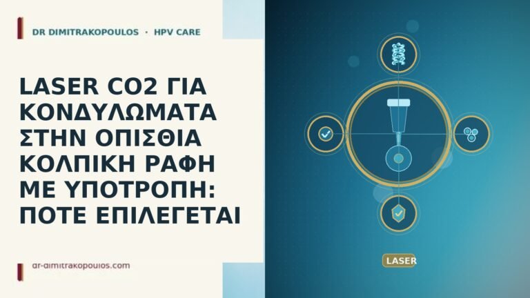 LASER CO2 ΓΙΑ ΚΟΝΔΥΛΩΜΑΤΑ ΣΤΗΝ ΟΠΙΣΘΙΑ ΚΟΛΠΙΚΗ ΡΑΦΗ ΜΕ ΥΠΟΤΡΟΠΗ:
