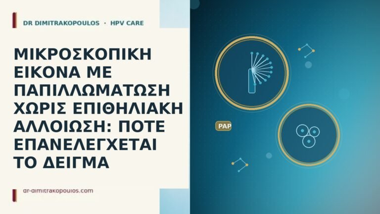 ΜΙΚΡΟΣΚΟΠΙΚΗ ΕΙΚΟΝΑ ΜΕ ΠΑΠΙΛΛΩΜΑΤΩΣΗ ΧΩΡΙΣ ΕΠΙΘΗΛΙΑΚΗ ΑΛΛΟΙΩΣΗ: ΠΟΤΕ ΕΠΑΝΕΛΕΓΧΕΤΑΙ ΤΟ