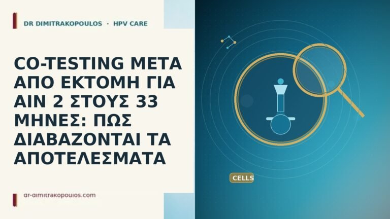 CO-TESTING ΜΕΤΑ ΑΠΟ ΕΚΤΟΜΗ ΓΙΑ AIN 2 ΣΤΟΥΣ 33 ΜΗΝΕΣ: