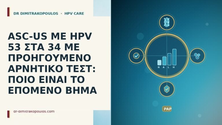 ASC-US ΜΕ HPV 53 ΣΤΑ 34 ΜΕ ΠΡΟΗΓΟΥΜΕΝΟ ΑΡΝΗΤΙΚΟ ΤΕΣΤ: