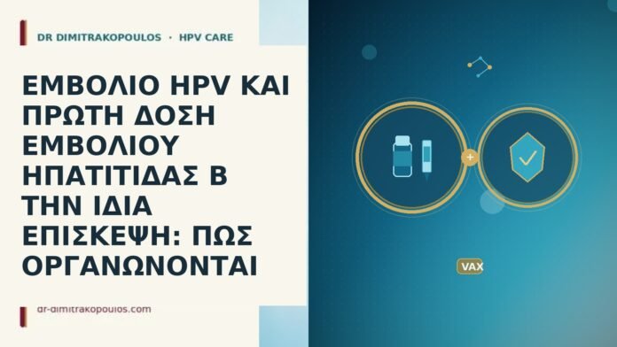 ΕΜΒΟΛΙΟ HPV ΚΑΙ ΠΡΩΤΗ ΔΟΣΗ ΕΜΒΟΛΙΟΥ ΗΠΑΤΙΤΙΔΑΣ Β ΤΗΝ ΙΔΙΑ ΕΠΙΣΚΕΨΗ: ΠΩΣ ΟΡΓΑΝΩΝΟΝΤΑΙ ΕΜΒΟΛΙΟ HPV ΚΑΙ ΠΡΩΤΗ ΔΟΣΗ ΕΜΒΟΛΙΟΥ ΗΠΑΤΙΤΙΔΑΣ Β ΤΗΝ ΙΔΙΑ