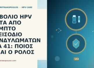ΕΜΒΟΛΙΟ HPV ΜΕΤΑ ΑΠΟ ΠΕΜΠΤΟ ΕΠΕΙΣΟΔΙΟ ΚΟΝΔΥΛΩΜΑΤΩΝ ΣΤΑ 41: ΠΟΙΟΣ