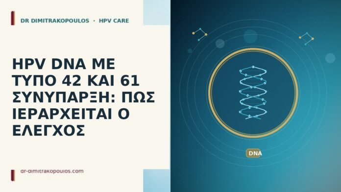 HPV DNA ΜΕ ΤΥΠΟ 42 ΚΑΙ 61 ΣΥΝΥΠΑΡΞΗ: ΠΩΣ ΙΕΡΑΡΧΕΙΤΑΙ Ο ΕΛΕΓΧΟΣ HPV DNA ΜΕ ΤΥΠΟ 42 ΚΑΙ 61 ΣΥΝΥΠΑΡΞΗ: ΠΩΣ ΙΕΡΑΡΧΕΙΤΑΙ