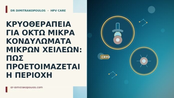 ΚΡΥΟΘΕΡΑΠΕΙΑ ΓΙΑ ΟΚΤΩ ΜΙΚΡΑ ΚΟΝΔΥΛΩΜΑΤΑ ΜΙΚΡΩΝ ΧΕΙΛΕΩΝ: ΠΩΣ ΠΡΟΕΤΟΙΜΑΖΕΤΑΙ Η ΠΕΡΙΟΧΗ ΚΡΥΟΘΕΡΑΠΕΙΑ ΓΙΑ ΟΚΤΩ ΜΙΚΡΑ ΚΟΝΔΥΛΩΜΑΤΑ ΜΙΚΡΩΝ ΧΕΙΛΕΩΝ: ΠΩΣ ΠΡΟΕΤΟΙΜΑΖΕΤΑΙ Η