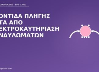 Φροντίδα πληγής μετά από ηλεκτροκαυτηρίαση κονδυλωμάτων φροντίδα πληγής ηλεκτροκαυτηρίαση κονδυλώματα
