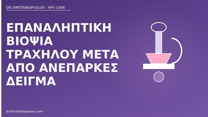 Επαναληπτική βιοψία τραχήλου μετά από ανεπαρκές δείγμα επαναληπτική βιοψία τραχήλου ανεπαρκές