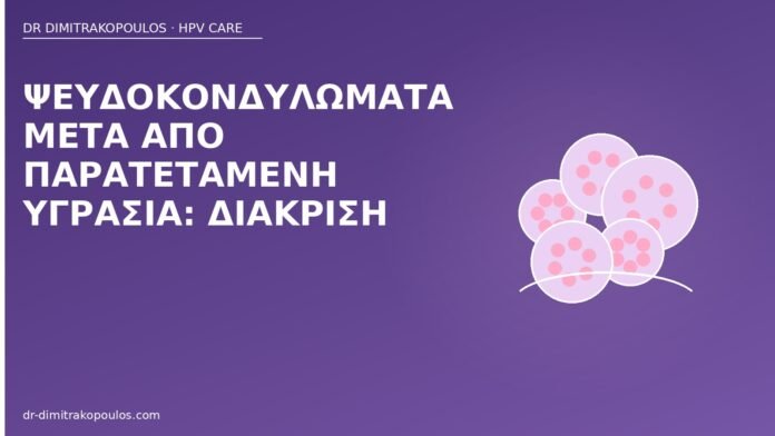 Ψευδοκονδυλώματα μετά από παρατεταμένη υγρασία: διάκριση ψευδοκονδυλώματα υγρασία διάκριση