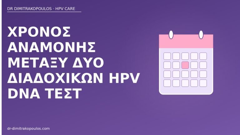 χρόνος αναμονής μεταξύ HPV DNA