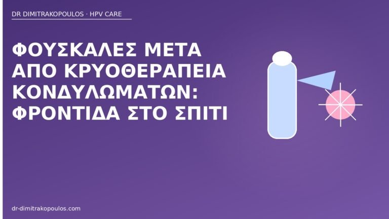 φουσκάλες κρυοθεραπεία φροντίδα
