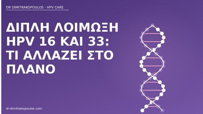Διπλή λοίμωξη HPV 16 και 33: τι αλλάζει στο πλάνο HPV 16 και 33 διπλή