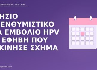 υπενθύμιση εμβόλιο HPV έφηβη
