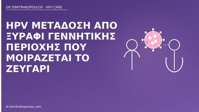HPV μετάδοση από ξυράφι γεννητικής περιοχής που μοιράζεται το ζευγάρι HPV ξυράφι γεννητική περιοχή